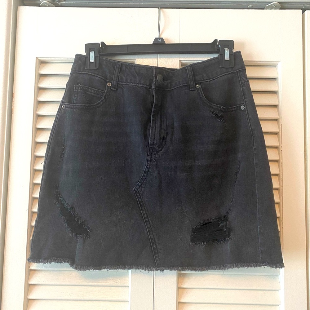 Distressed Black Jean Skirt - Wild Fable @ Target